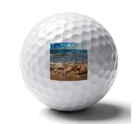 WSOIHFEC Seashells on The Sandy Beach Soft Golf Balls,Practice Golf Balls Dimple Design,Golf Practice Balls Home/Indoor/Backyard Training