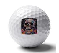 WSOIHFEC Skull and Ice Cream Soft Golf Balls,Practice Golf Balls Dimple Design,Golf Practice Balls Home/Indoor/Backyard Training