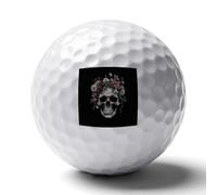 WSOIHFEC Skull in Darkness Soft Golf Balls,Practice Golf Balls Dimple Design,Golf Practice Balls Home/Indoor/Backyard Training