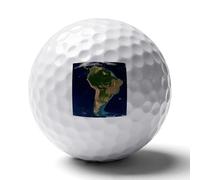 WSOIHFEC South America Satellite Image Soft Golf Balls,Practice Golf Balls Dimple Design,Golf Practice Balls Home/Indoor/Backyard Training