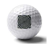 WSOIHFEC Spiral Optical Illusion GIF Soft Golf Balls,Practice Golf Balls Dimple Design,Golf Practice Balls Home/Indoor/Backyard Training