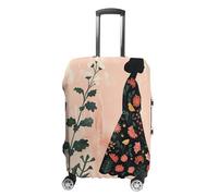 WSOIHFEC Travel Luggage Cover Elastic Suitcase Cover Floral Skirt And Boots Luggage Cover Anti-Scratch Suitcase Protector Washable Dustproof Baggage Cover Fits 18-32 Inch Luggages, Floral Skirt and