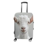 WSOIHFEC Travel Luggage Cover Elastic Suitcase Cover White Goat Big Ears Luggage Cover Anti-Scratch Suitcase Protector Washable Dustproof Baggage Cover Fits 18-32 Inch Luggages, White Goat Big Ears, M