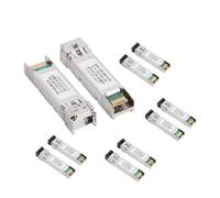 WSOLDMA 1/5/10 Pair 10G SFP Module Single Mode LC 1270nm/1330nm Fiber Transceiver Compatible with Cisco Mikrotik Ubiquiti Zyxel Ethernet Switch, Hot Pluggable 10Gb/s Bi-Directiona (5 Pairs, 10km)