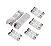 WSOLDMA 1/5/10 Pair 10G SFP Module Single Mode LC 1270nm/1330nm Fiber Transceiver Compatible with Cisco Mikrotik Ubiquiti Zyxel Ethernet Switch, Hot Pluggable 10Gb/s Bi-Directiona (5 Pairs, 60km)