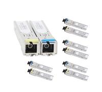 WSOLDMA 1/5/10Pair Gigabit SFP Module - 1.25G Single Mode SC Fiber Transceiver 1310nm/1550nm, Hot Pluggable SFP MSA Compatible (5 Pair, 120km)