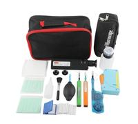 WSOLDMA 12PCS Fiber Optic Cleaning Tool Kit with Fiber Cleaner Pen SC FC ST LC MPO/MTP, Endface Cleaning Box, 400x Optical Microscope & Cleaning Clip
