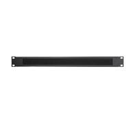 WSOLDMA 1U Brush Panel Rack Mount Blanking Plate Cable Management Panel for 19-inch Rack or Cabinet Black