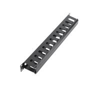 WSOLDMA 1U Cable Manager Horizontal Rack Mount with 24 Slot for 19 Inch Server Rack or Cabinet, Black