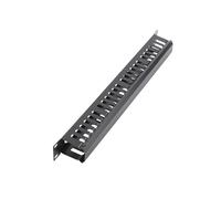 WSOLDMA 1U Cable Manager Horizontal Rack Mount with 48 Slot for 19 Inch Server Rack or Cabinet, Black