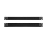 WSOLDMA 1U Half-Open Brush Panel 2-Pack, Rack Mount Blanking Plate Cable Management Panel for 19-inch Rack or Cabinet Black