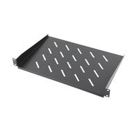 WSOLDMA 1U Server Rack Shelf, Vented Rack Mount Shelf for 19 inch Network Equipment Rack & Cabinet, Black