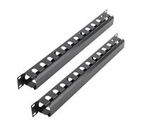 WSOLDMA 2 Pack 1U Cable Manager Horizontal Rack Mount with 24-Port for 19 Inch Server Rack or Cabinet