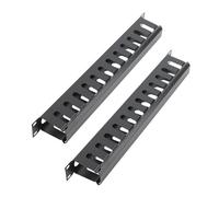 WSOLDMA 2 Pack 1U Cable Manager Horizontal Rack Mount with 24 Slot for 19 Inch Server Rack or Cabinet, Black