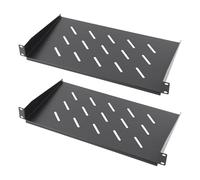 WSOLDMA 2PCS 1U Server Rack Shelf, Vented Rack Mount Cantilever Tray for 19 inch Network Equipment Rack & Cabinet