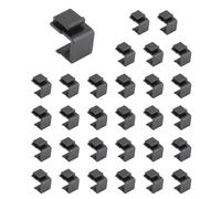 WSOLDMA 30-Pack Blank Keystone Jack Inserts for Keystone Wall Plate and Patch Panel, Black