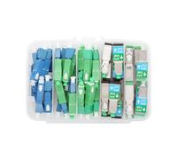 WSOLDMA 50PCS Fiber Optic Coupler Kit - Fiber Adapter Kit for SC to LC/APC, LC/UPC & SC/UPC Cable Conversion