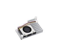 WSOLDMA Anodized Aluminum Active Cooler Fan DC 5V PWM Speed Control Heatsink 8000RPM 1.09CFM Cooling Radiator Compatible with Raspberry Pi 5, 4-Pin JST Connector Mount Cooling Fan Heat Sink