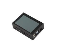 WSOLDMA Black Metal Protective Case Enclosure, Compatible with 3.5 Inch 480 * 320 Display Screen, Durable Shell Box for Raspberry Pi 4B, Easy Installation (Case + 3.5 Inch Display Screen)