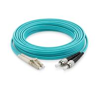 WSOLDMA LC-ST OM3 Multimode Duplex Fiber Patch Cord, 3.0mm Ceramic Ferrule, 10G High Speed Fiber Jumper for Network Switch Telecom Device Data Center, 1m 3m 5m 10m 15m 20m 30m 40m 50m (3M)