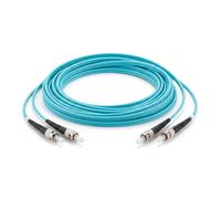 WSOLDMA OM3 10G Multimode Duplex ST to ST Fiber Patch Cord (20m) | Features ceramic ferrule, OM3 duplex design with steady 10G speed for optical network and testing applications