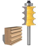 WSOOX 3/16-Inch Radius Triple Bead Furniture Trim & Molding Router Bit 1/4-Inch Shank