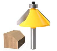 WSOOX 45 Degree Chamfer and Bevel Edge Forming Router Bit with 8mm Shank, Woodworking Carbide Tipped Cutter Tool Milling Cutter Bit
