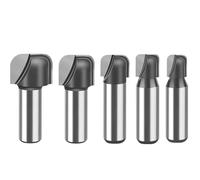 WSOOX Bowl and Tray Router Bits with 1/2" Shank 5PCS Carbide Signmaking Carving Router Bit Set Radius:1/8",1/8" 5/32",1/4",1/4". (1/2" Shank)