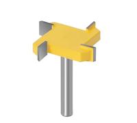 WSOOX CNC Spoilboard Surfacing Router Bit, 4 Wings 6mm Shank Slab Flattening Planing Bits 40mm Cutting Diameter Carbide Planer Bit, 1/4 Inch Cutting Height Woodworking Router Tool (Yellow)