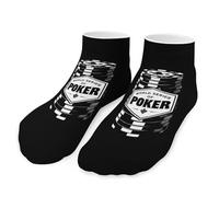 Wsop Poker Men's Ankle Low Socks 1 Pair No Show Sock Low-Cut Athletic Socks for Women