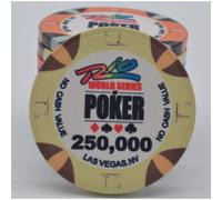 WSOP-World Series Ceramic Chips by Poker Replica Value 250,000 - Blister Pack of 25 Chips