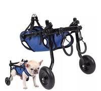 WSPWFQ Adjustable Dog Wheelchair - Shock-Absorbing Pet Mobility Cart with Aluminum Frame & Custom Fit Straps (XS/S/M Sizes)(S)