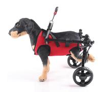 WSPWFQ Dog Rear Leg Mobility Wheelchair - Adjustable Length/Width/Height, Durable Aluminum & Breathable Design, Ideal for Disabled/Aging Pets(L)