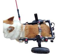 WSPWFQ Dog Wheelchair for Hind Leg Support - Adjustable Frame, Open Crotch Design, Breathable Mesh, Easy to Use(L)