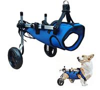 WSPWFQ Small/Medium Dog Wheelchair - Adjustable Rear Legs, Breathable Mesh Harness, Durable Mobility Aid Cart(XS)