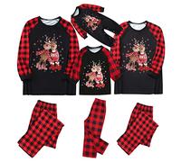 Wsqalllife Christmas Matching Family Pyjamas Set Soft Holiday Clothes Sleepwear,Family Christmas Pyjamas Set Xmas Nightwear Sleepwear for Man Women Girls Boys Baby 2 Pieces Sets, 3XL