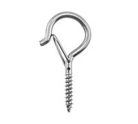 WSQHAO 100pcs Multi-Color Circular Buckle Safety Hook Screw Fixed Anti Fall Lamp Bonsai Lighting for Bathroom(Silvery)