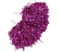 WSQHAO 10Pairs Cheerleading Pom Poms With Handle Metallic Foil Plastic Cheerleade Pompoms Spirit Team Game Sport Dancing Party Favors For Cheerleading(Color3)