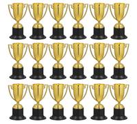 WSQHAO 18pcs Golden Small Trophy For Kids Adults Elegant Design Sports Competition Award Ceremony Christmas Party Football Bowling Game Night For Games