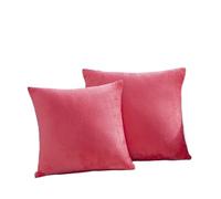 WSQHAO 2 Pcs Sofa Cushion Cover Decoration Home Decor Pillow Covers Living Room Bedroom Nap Solid Throw Pillowcase Decorative for Sofa Bed(Watermelon Red,45x45cm)