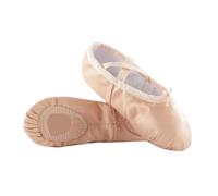 WSQHAO Ballet Slippers Girls Women Adult Yoga Dance Wear Leather Ballet Shoes Soft Ballet Slippers for Dance Performance Gymnastics(Pink,35)