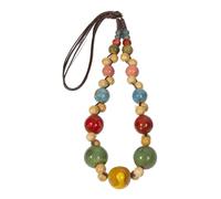 WSQHAO Ceramic Necklace With Creative Retro Ethnic Style Hand Woven for Women(Color1)
