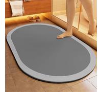 Wsrght Bath Mat Non Slip Quick Dry Bathroom Mats Rugs, Thin Floor Shower Mat fit Under Door, Super Absorbent Kitchen Washable Carpet for Toilet Shower Sink, Easy to Clean Rug Curved 40x60cm 3-318