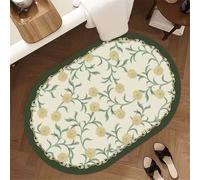 Wsrght Bath Mat Non Slip Quick Dry Bathroom Mats Rugs, Thin Floor Shower Mat fit Under Door, Super Absorbent Kitchen Washable Carpet for Toilet Shower Sink, Easy to Clean Rug Classical 90x150cm 3-762