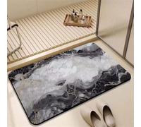 Wsrght Bath Mat Non Slip Quick Dry Bathroom Mats Rugs, Thin Floor Shower Mat fit Under Door, Super Absorbent Kitchen Washable Carpet for Toilet Shower Sink, Easy to Clean Rug Dark 140x200cm 3-160