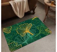 Wsrght Bath Mat Non Slip Quick Dry Bathroom Mats Rugs, Thin Floor Shower Mat fit Under Door, Super Absorbent Kitchen Washable Carpet for Toilet Shower Sink, Easy to Clean Rug Dark 80x140cm 3-346