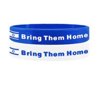 WSRRDRECVHi Bring Them Home Now Bracelet,Bring Them Back Home Bracelet,Israeli Jewish Star of David Silicone Wristbands for Men Women,Inspirational Motivationa Stretch Bracelets