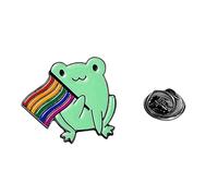 WSRRDRECVHi LGBT Gay Pride Brooches Pins,Pride Rainbow Flag Lapel Pins Bulk,Cute Rainbow Frog Enamel Pin,Enamel LGBT Lapel Pins,Funny Pride Gay Badge Pins for Clothes Bags Accessories