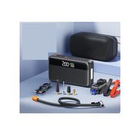 WSRY Car Tyre Pump The Car Emergency Starting Power Supply Inflatable Pump Is Integrated With Electric Multi-functional Portable(Black [Smart Clip+Storage Bag])