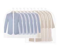 WSRY-Home Clothes Covers Protector Bags Set of 10PCS(100cm/120cm),Dustproof Suit Garment Bags with Zip for Shirts Coats Costumes Dress Clothes Bags